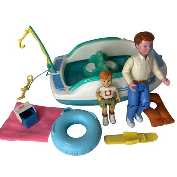 Fisher-Price 1997 Plastic Toy Speed Boat Playset Accessories & Figures Vintage - Picture 13 of 16